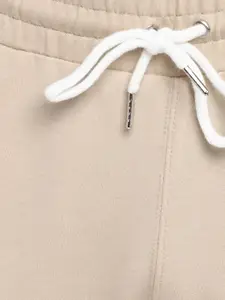 Alan Jones Men Beige Solid Slim-Fit Joggers Track Pant