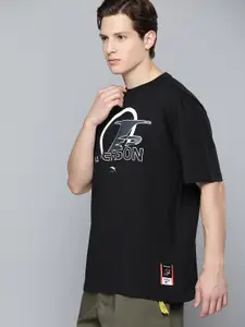 Reebok Classic Men Black ALLEN IVERSON Pure Cotton Printed T-shirt