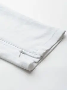 Reebok Men Navy Blue And White Colourblocked Knitted Training Track Pants