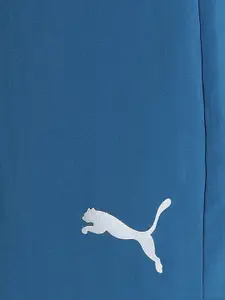 Puma Men Blue Solid Regular Fit Sports Shorts