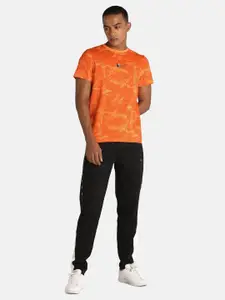 Puma Men Orange Printed Slim Fit One8Core Virat Kohli AOP Slim Fit T-shirt