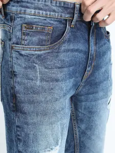 KETCH Men Blue Tapered Fit Mildly Distressed Heavy Fade Jeans