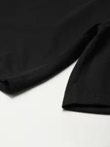 Reebok Men Black Knitted Sports Shorts