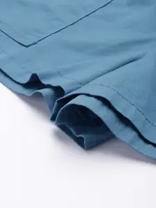 FOREVER 21 Women Blue Pure Cotton Chino Shorts