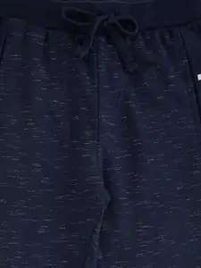 Pantaloons Junior Boys Navy Blue Typography Printed Pure Cotton Joggers