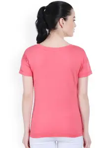 Style Quotient Women Pink Round Neck T-shirt