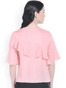 Style Quotient Women Pink Solid Layered Top