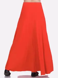 LAASA  SPORTS Women Red Solid Maxi A line Skirt