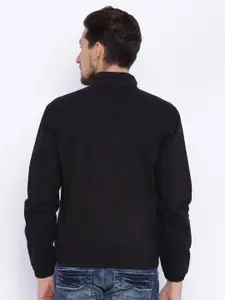 Basics Black Solid Comfort Fit Jacket