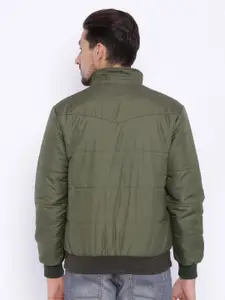 Basics Men Green Solid  Jacket