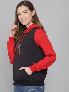 Kotty Women Multicoloured Hooded Sweatshirt