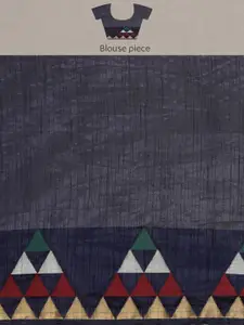 MIMOSA Navy Blue Zari Art Silk Kanjeevaram Saree