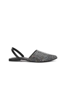 FOREVER 21 Women Black Printed Mule Flats