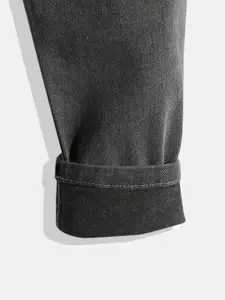 U.S. Polo Assn. Kids Boys Charcoal Grey Clean Look Stretchable Jeans