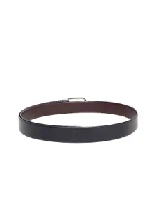 MUTAQINOTI Men Black Leather Formal Belt