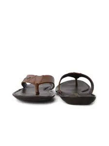 Buckaroo Men Coffee Brown Perforated Leather Comfort Sandals