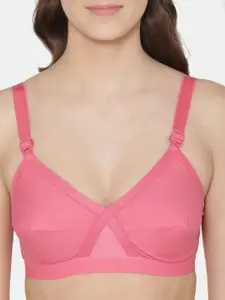 KOMLI Coral & Pink Pack of 2 Non-Padded Non Wired Full Coverage Bra