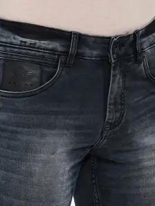 Duke Men Black Slim Fit Heavy Fade Stretchable Jeans