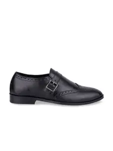 LA BOTTE Men Black Leather Monk Shoes