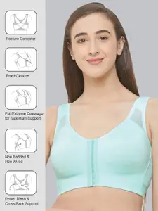 SOIE Front Closure Full Coverage Non Padded Non Wired Posture Correction Bra