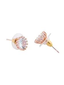 AMI Rose Gold-Plated Circular Studs