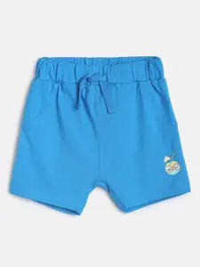 MINI KLUB Boys Blue Pack Of 3 Pure Cotton Printed Shorts