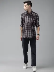 Arrow Sport Men Black Original Slim Fit Checked Pure Cotton Casual Shirt