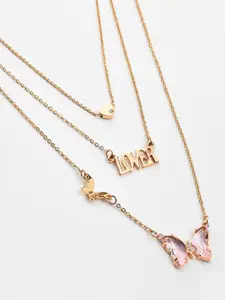 SOHI Gold-Plated Pendant With Chain