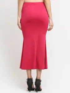 Sugathari Women Pink Solid Saree Shapewear