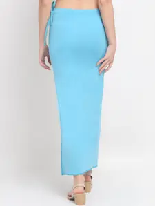 Sugathari Women Turquoise Blue Solid Saree Shapewear