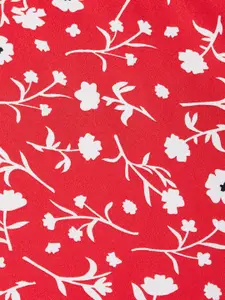 People Women Red Floral Print Top