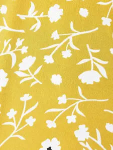 People Women Yellow Floral Print Blouson Top