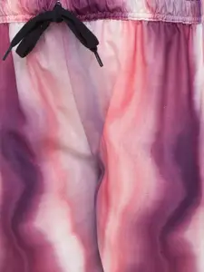 FashionRack Women Purple & Brown Set Of 2 Printed Cotton Lounge Pants