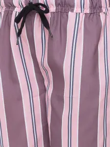 FashionRack Woman Set of 2 Pink & Blue striped Lounge Pants