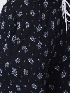 Kryptic Women Navy Blue & Fuchsia Pink Pack Of 2 Pure Cotton Lounge Pants