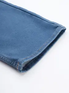 Flying Machine Men Blue Michael Slim Fit Mid-Rise Heavy Fade Stretchable Jeans