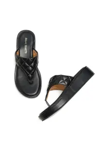 Bruno Manetti Women Black Thong Flip-Flops