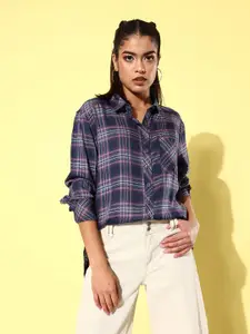 The Roadster Life Co. Checked Emo 2.0 Corset Club Casual Shirt