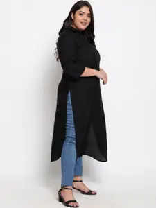Amydus Plus Size Black Kurta