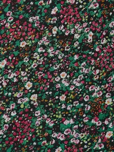 Honey by Pantaloons Black & Green Floral A-Line Maxi Dress