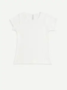 Pantaloons Junior Girls Orange Floral A-Line Dress