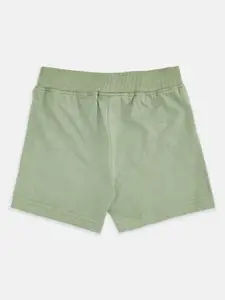 Pantaloons Baby Boys Pack of 2 Olive Green & Yellow Cotton Regular Shorts