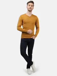 Monte Carlo Men Yellow Solid Pullover