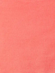 People Orange & White Pure Cotton Crop Top