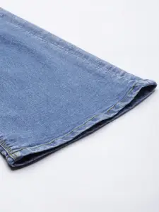 Moda Rapido Women Blue Bootcut High-Rise Mildly Distressed Heavy Fade Colourblocked Stretchable Jeans