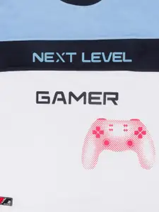 Todd N Teen Boys Navy Blue & White Printed T-shirt with Trousers