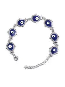 EL REGALO Women Blue & White Handcrafted Evil Eye Charm Bracelet