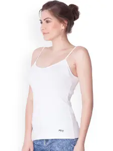 Dollar Missy Pack of 2  Cotton with Spandex Camisole MMBB-401-R3-WHT-PO2