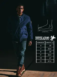 Buckaroo Men Black Genuine Leather Casual Slip-On Shoes