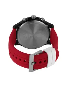 Armani Exchange Men Black Dial & Red Straps Analogue Watch AX2436